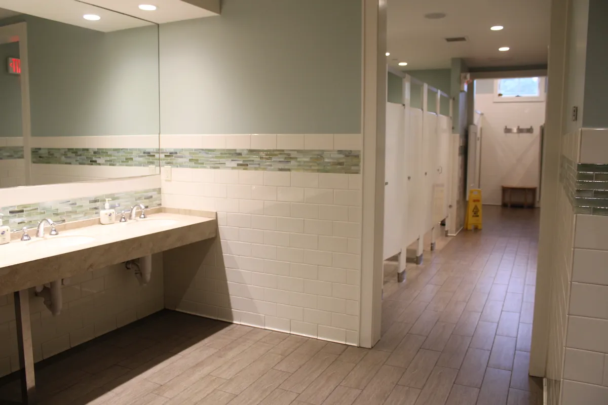 Member restrooms at the Marina Club